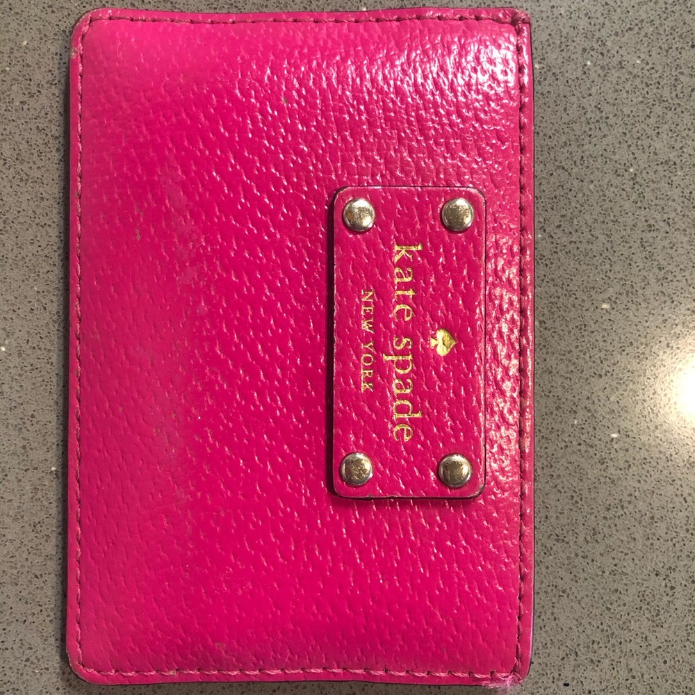 Kate Spade Hot Pink Leather Card Holder